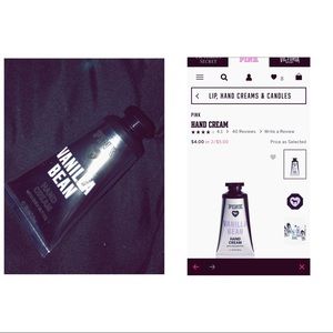 Pink Vanilla bean hand cream